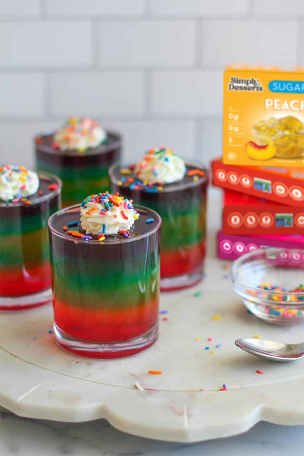 rainbow gradient jel parfaits