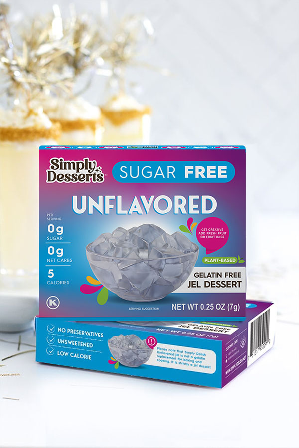 New Year's Champagne Jello Sparklers Front View