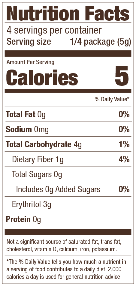 Lime Jel Nutrition Facts