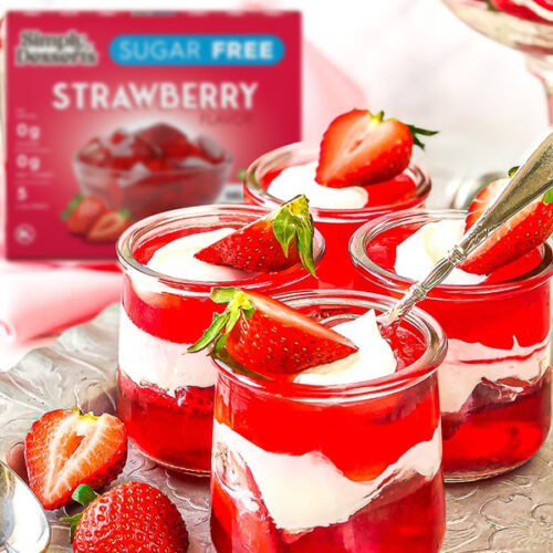 Keto Strawberry Jel Cups