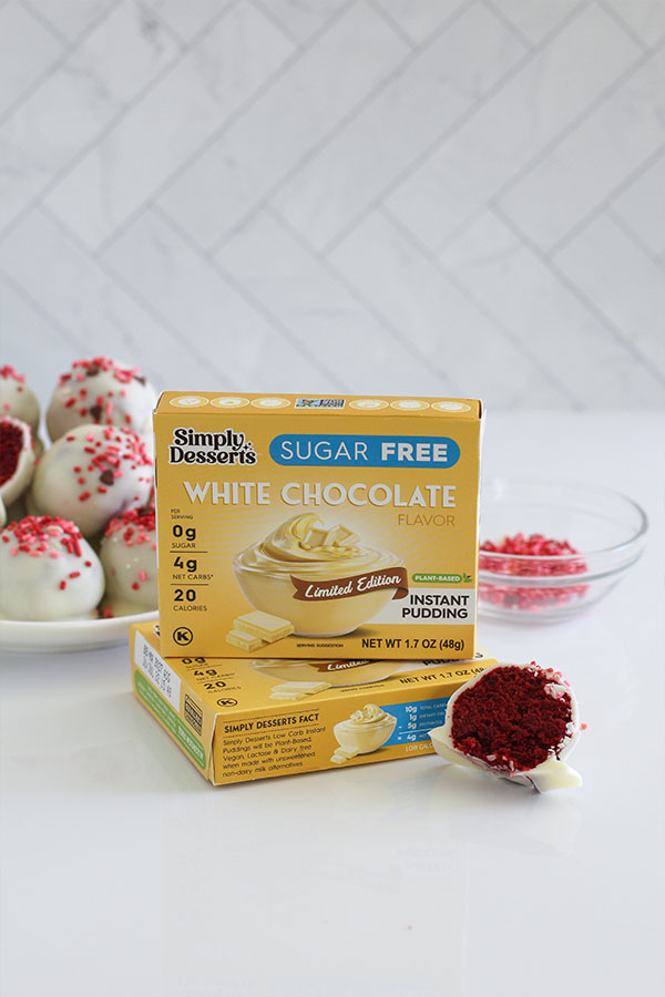 Plate of red velvet cake pop balls perfect for parties and celebrations