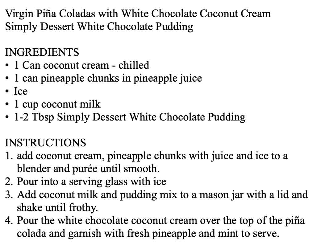 Virgin Pina Coladas with White Chocolate Coconut Cream 05