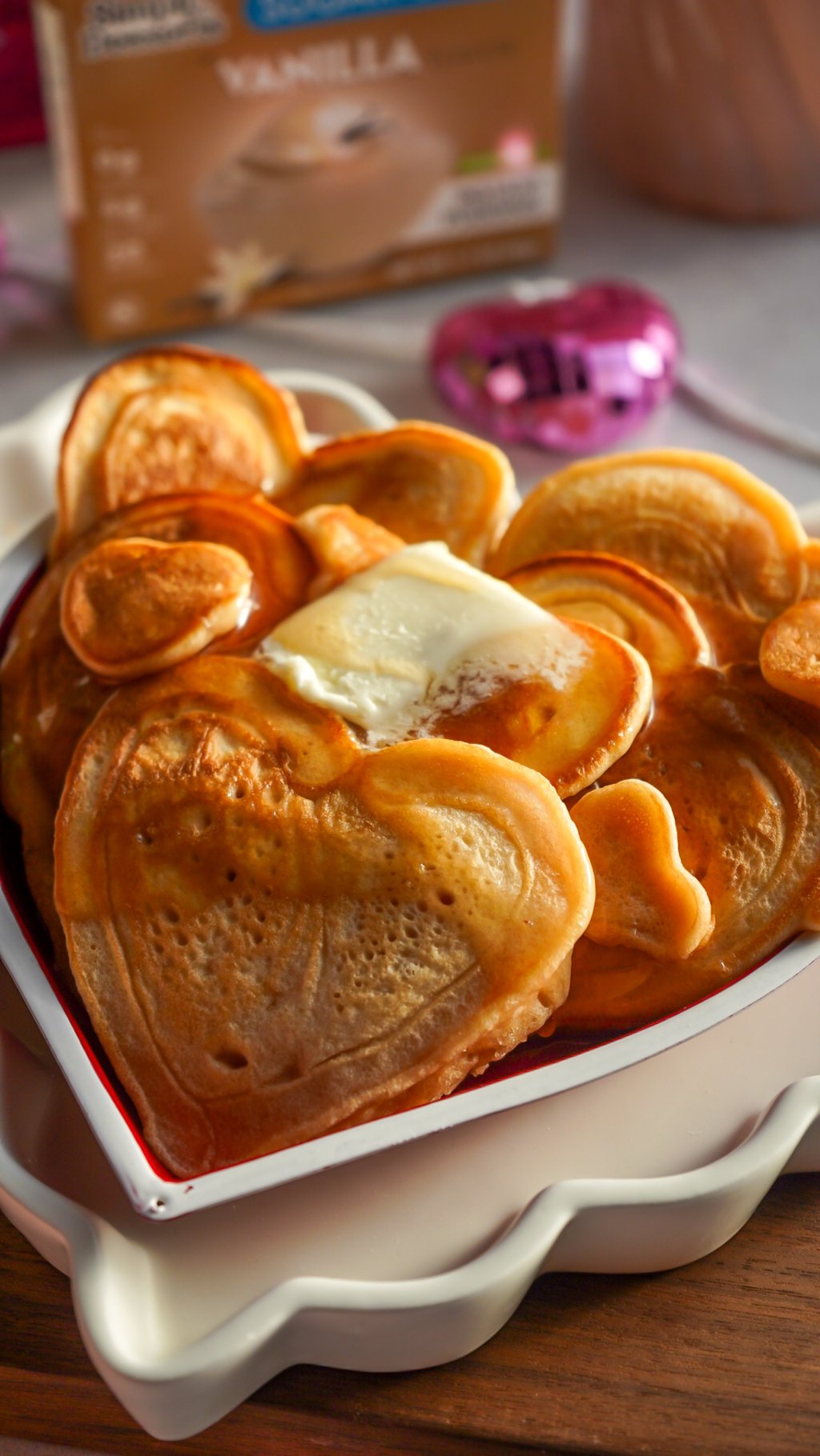 Vanilla Raspberry Heart Pancakes 01