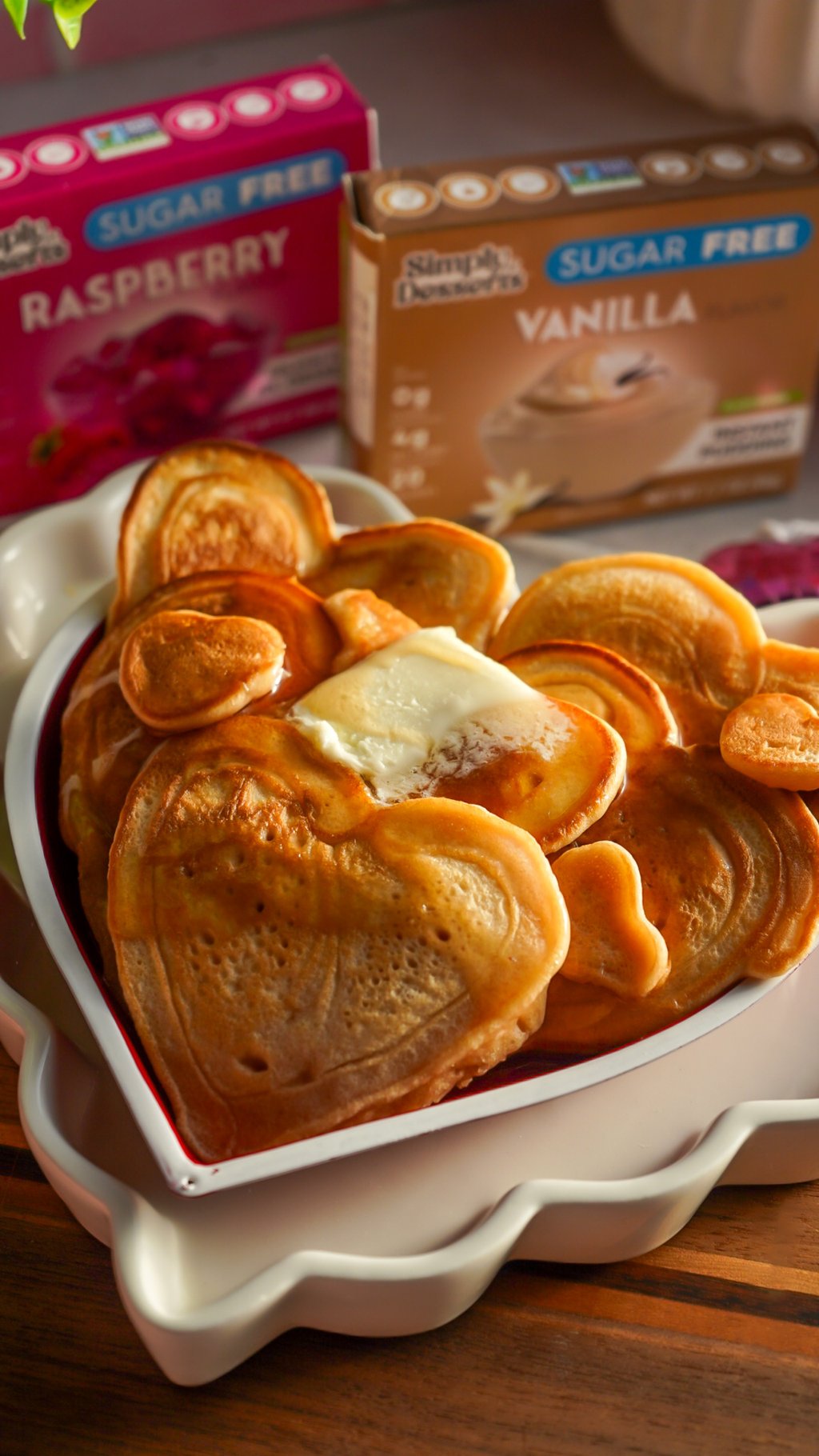 Vanilla Raspberry Heart Pancakes 04