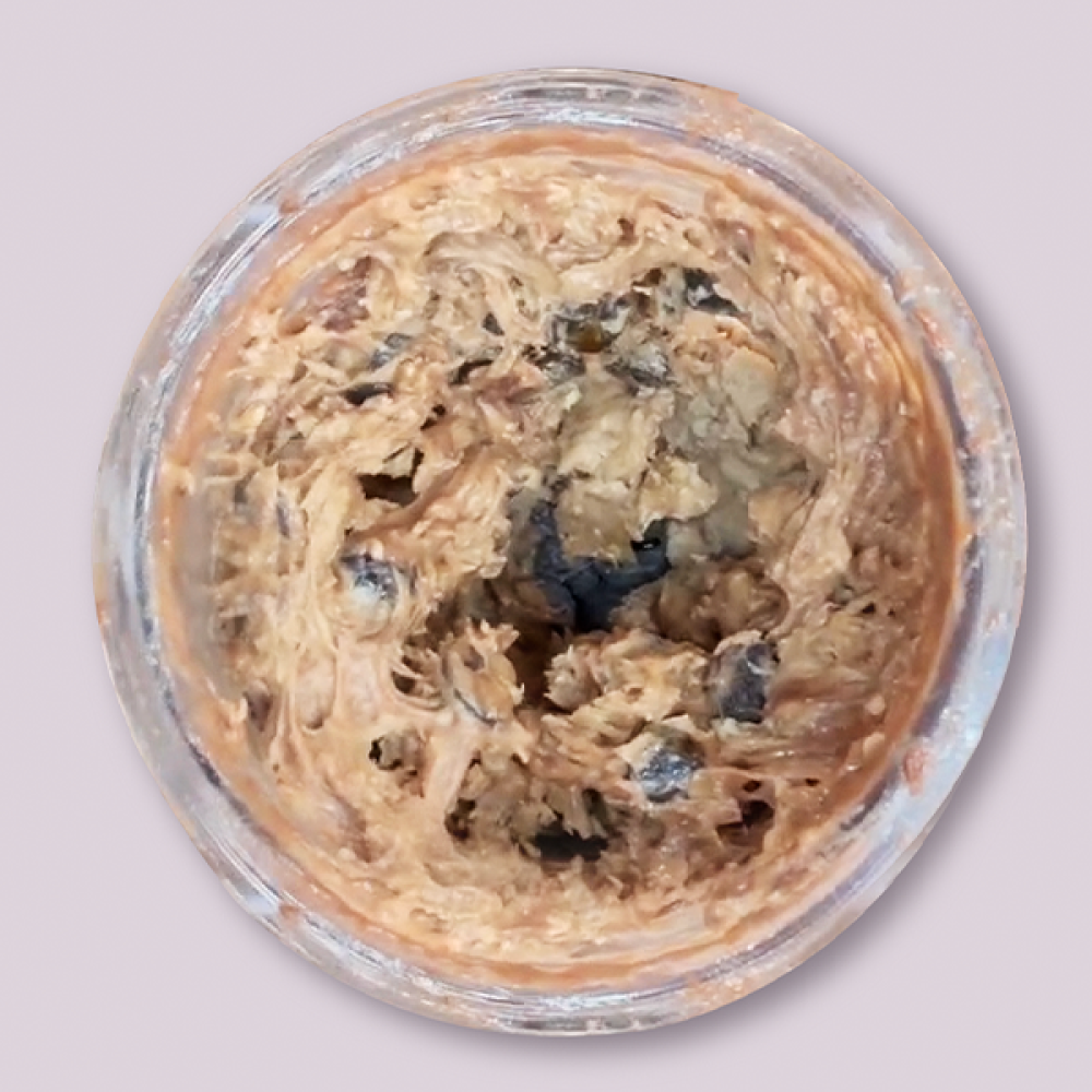 Salted Caramel and Chocolate Chip Pudding Gelato with Date Syrup top view